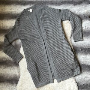 H&M Light Gray Long Sleeve Lightweight Cardigan with Side Pockets